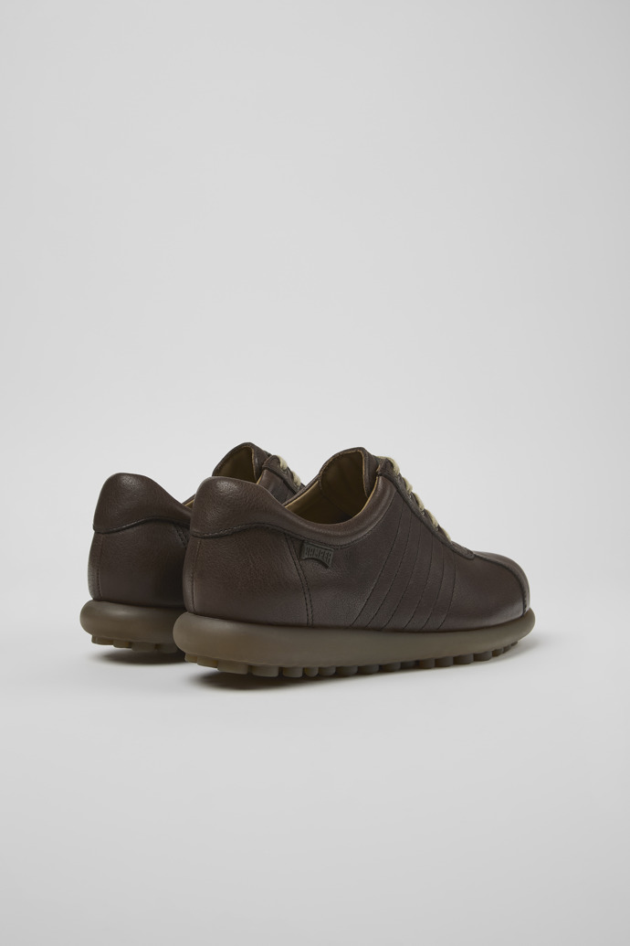 Back view of Pelotas Brown Leather Shoes for Women