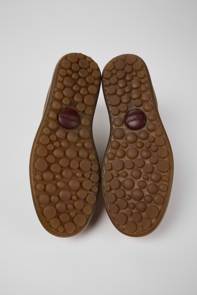 The soles of Pelotas Brown Leather Shoe for Women
