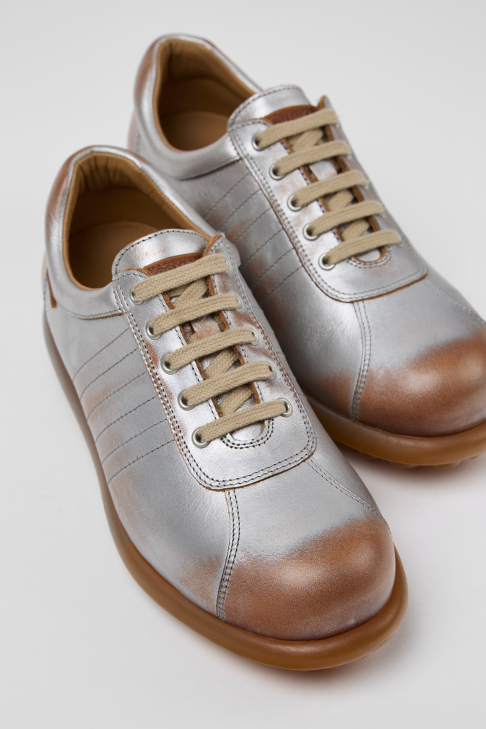 Close-up view of Pelotas Multicolor Leather Shoe for Women.