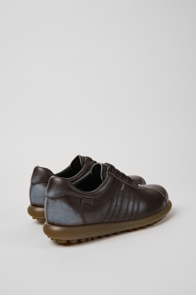 Back view of Pelotas Brown Leather Shoes for Women.