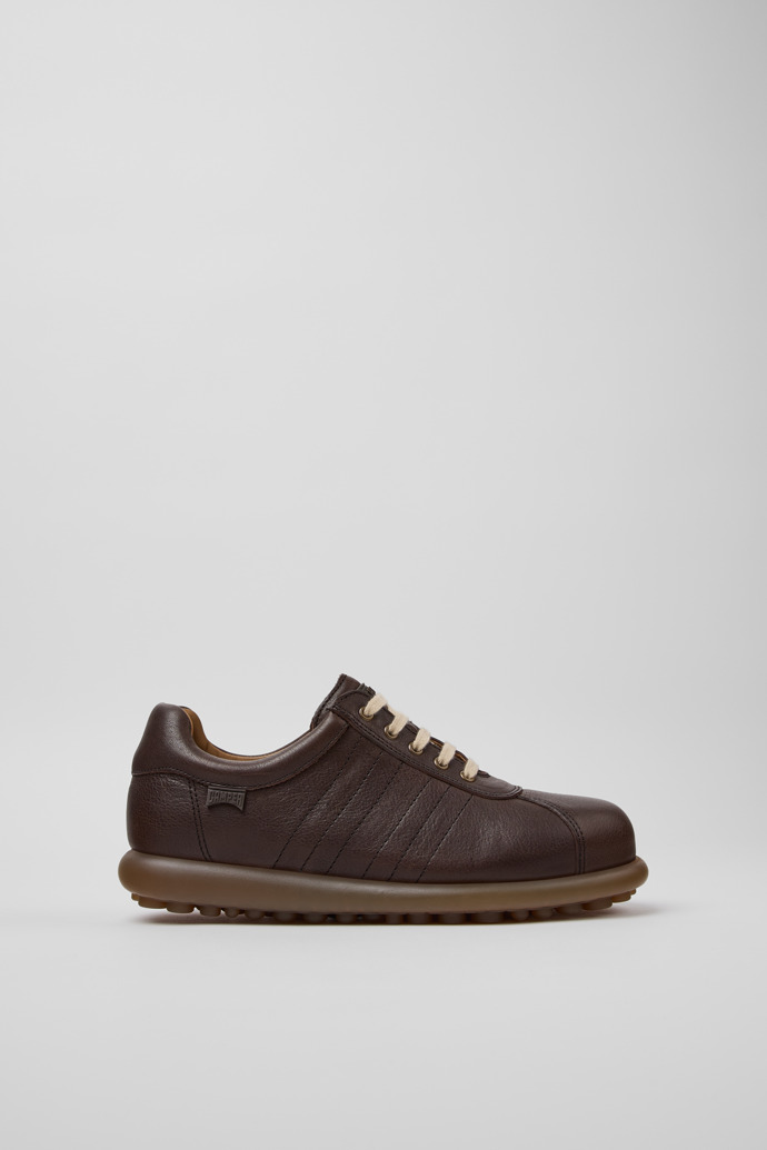 Side view of Pelotas Brown Leather Shoes for Women.