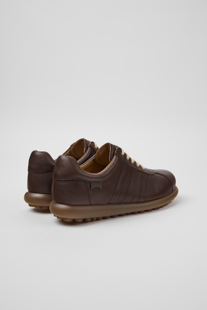 Back view of Pelotas Brown Leather Shoes for Women.