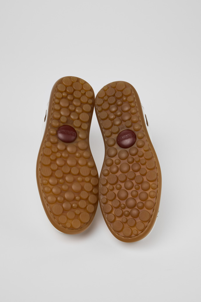 Twins Λευκά δερμάτινα παπούτσια για γυναίκες.