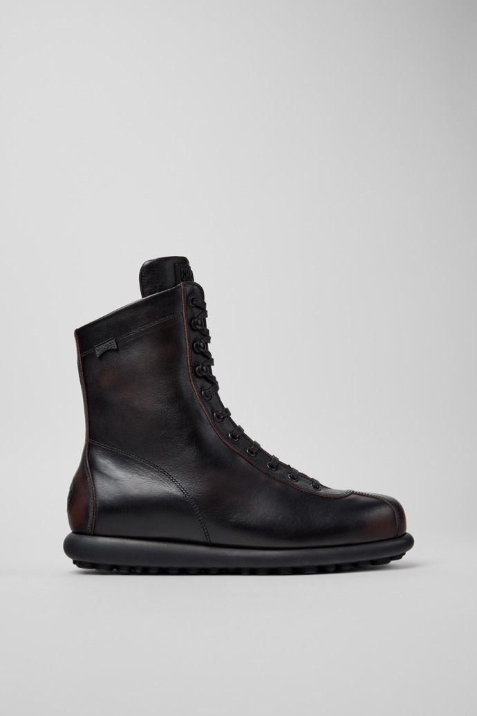 Side view of Pelotas Multicolor Leather Mid Boots for Men.
