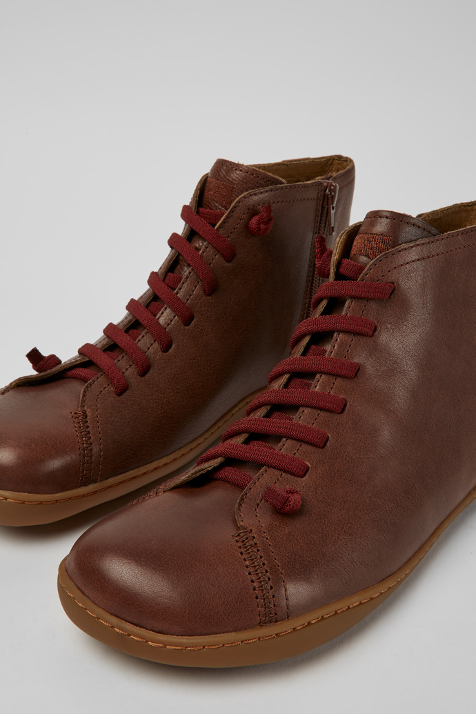 Close-up view of Peu Brown ankle boot for men