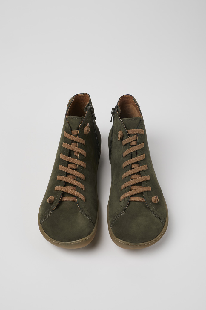 Peu Bottines en nubuck vert pour homme