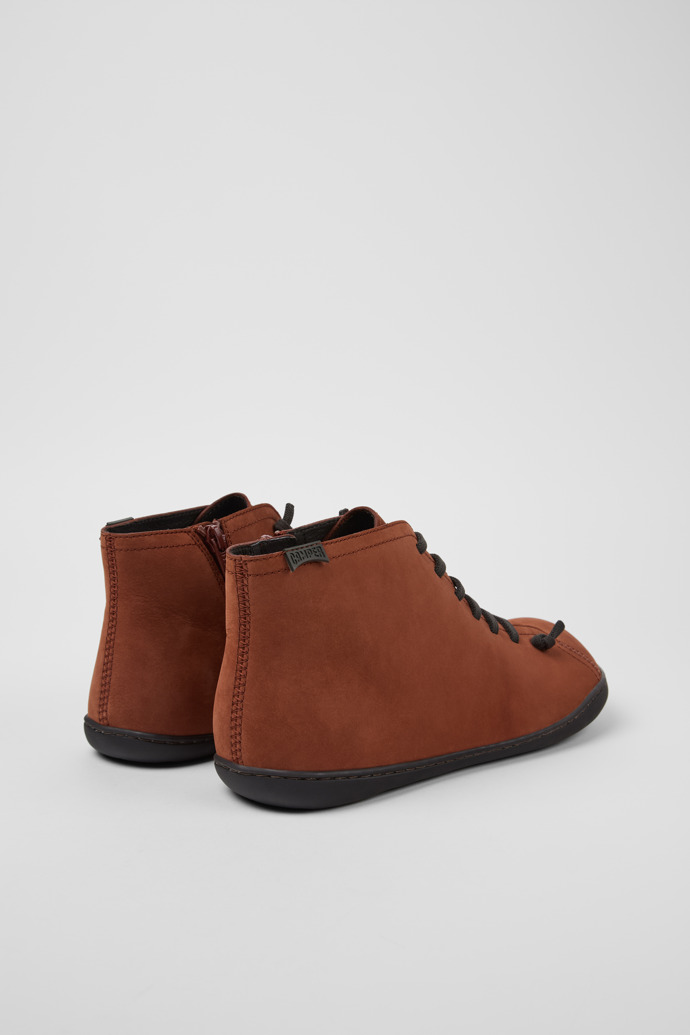 Back view of Peu Red nubuck ankle boots for men