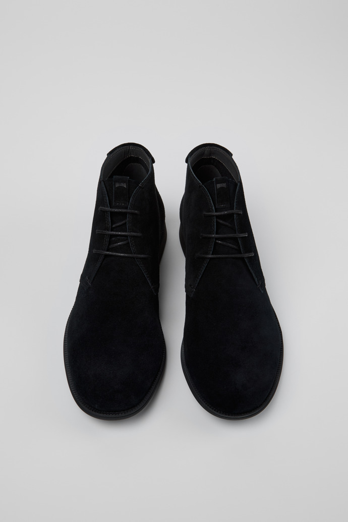 Mil 1913 Schwarze Herrenstiefelette aus Nubukleder.