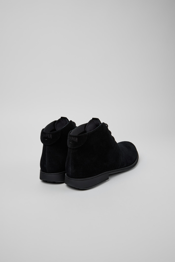 Mil 1913 Schwarze Herrenstiefelette aus Nubukleder.