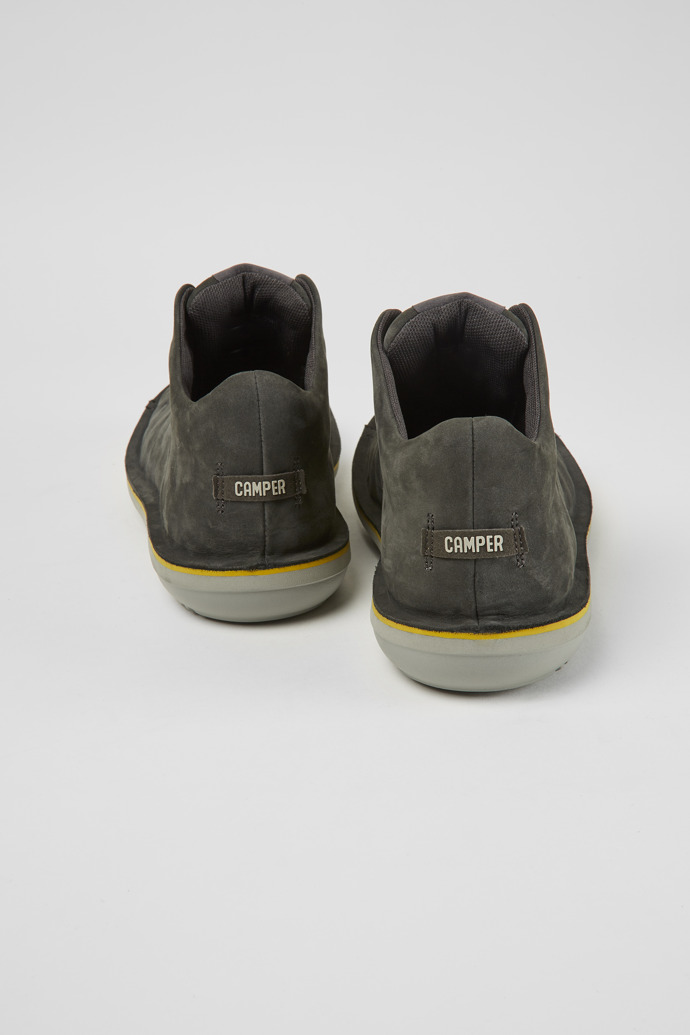 Back view of Beetle Grey nubuck sneakers
