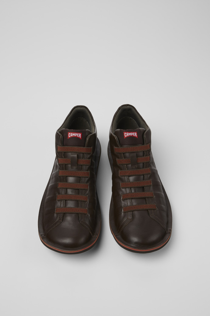 Beetle Sneakers de cuero marrón oscuro