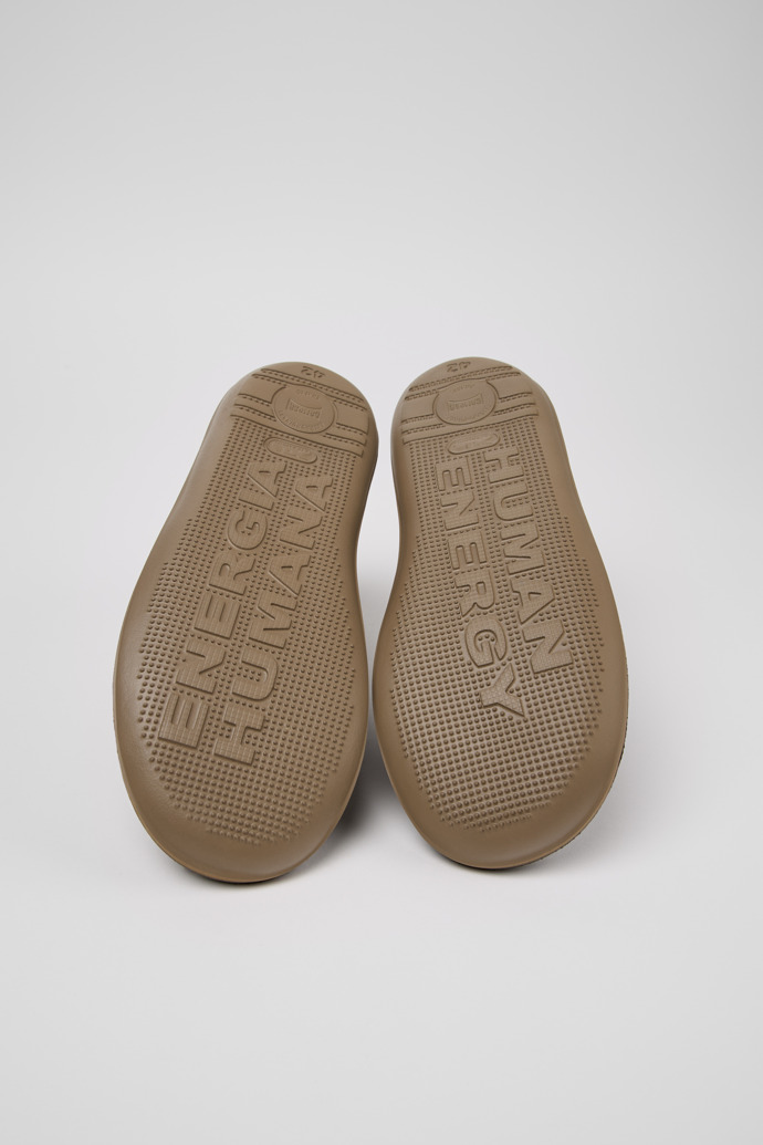 The soles of Beetle Green Nubuck Ankle Boots for Men.