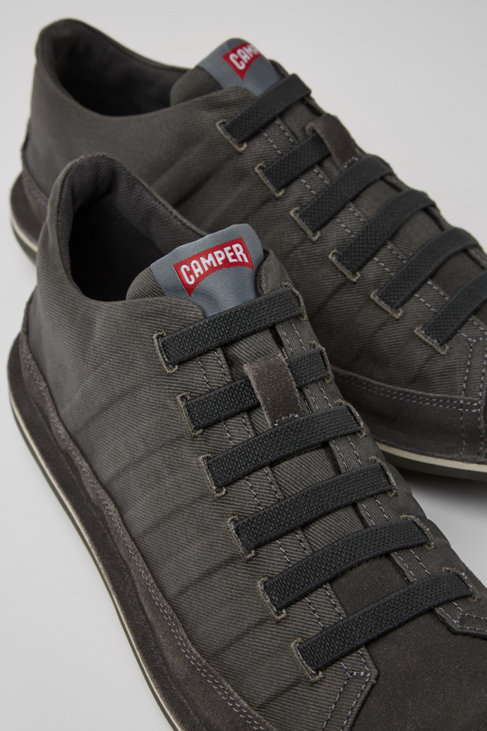 Close-up view of Beetle Men’s dark gray sneakers