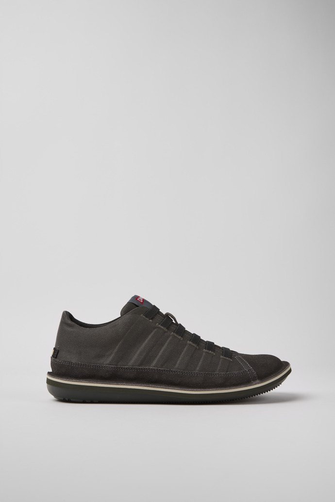 Image of Side view of Beetle Men’s dark gray sneakers