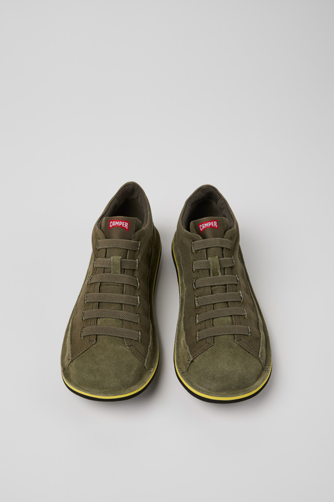 Beetle Stivaletti verdi in tessuto e pelle nabuk Da uomo.