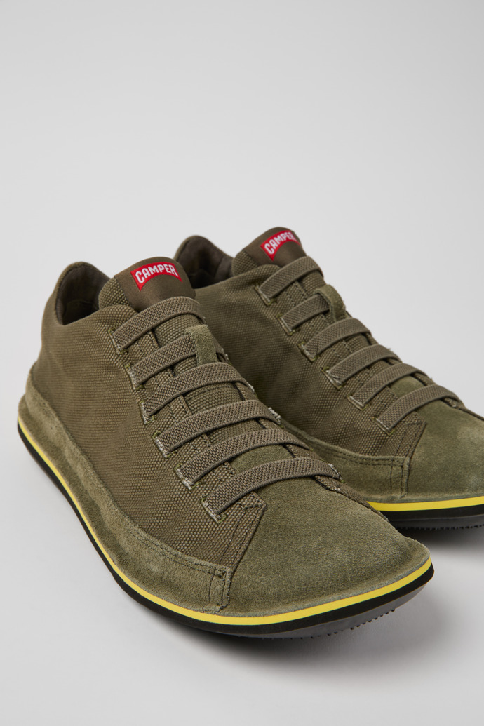 Beetle Stivaletti verdi in tessuto e pelle nabuk Da uomo.