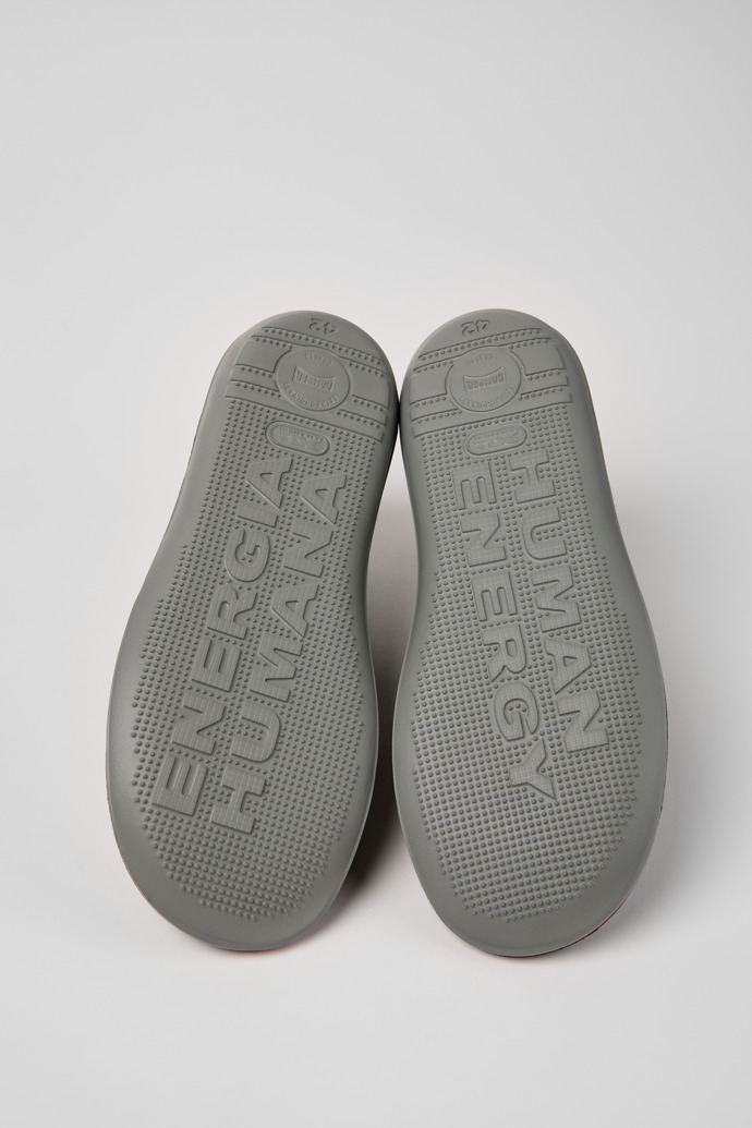 The soles of Beetle Black Textile and Nubuck Leather Ankle Boots for Men.