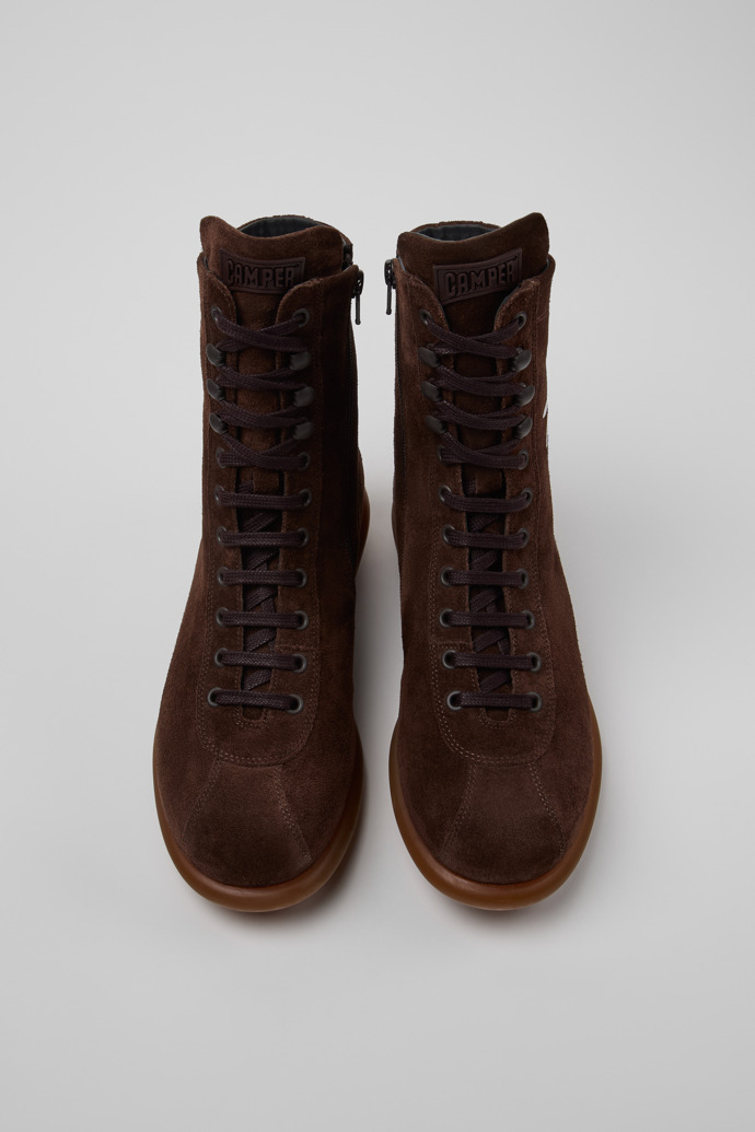 Overhead view of Twins Multicolor Suede Ankle Boots for Women.