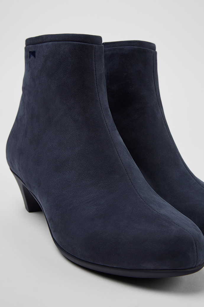 Close-up view of Helena Blue Ankle Boots for Women