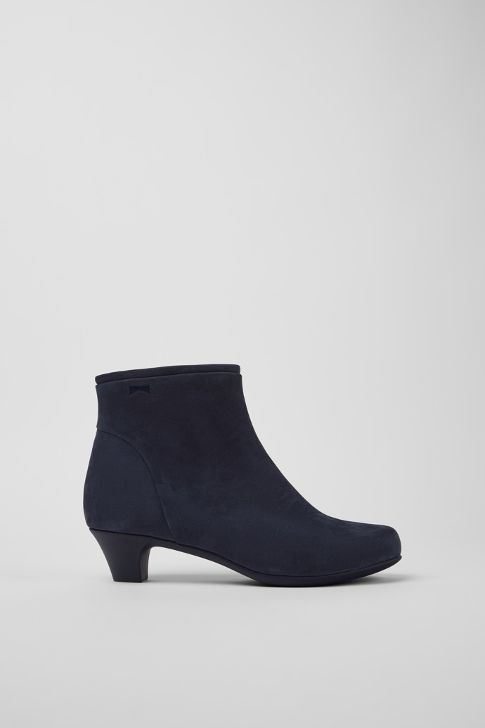 Side view of Helena Blue Ankle Boots for Women