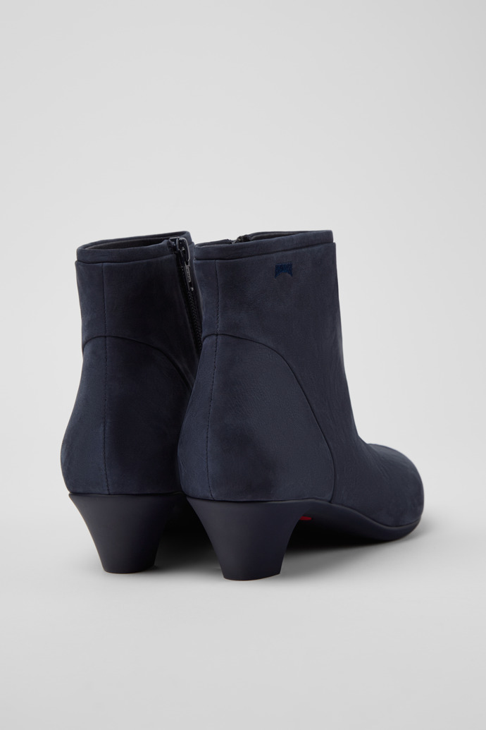 Back view of Helena Blue Ankle Boots for Women