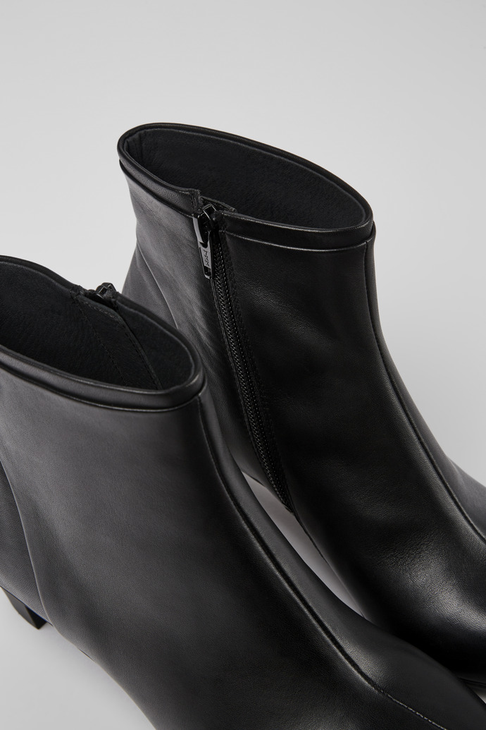 Close-up view of Helena Black Ankle Boots for Women