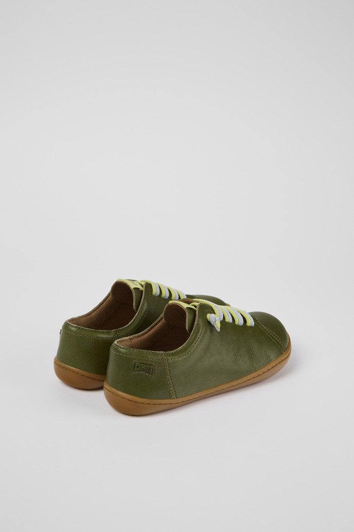 Back view of Peu Green Leather Slip-on