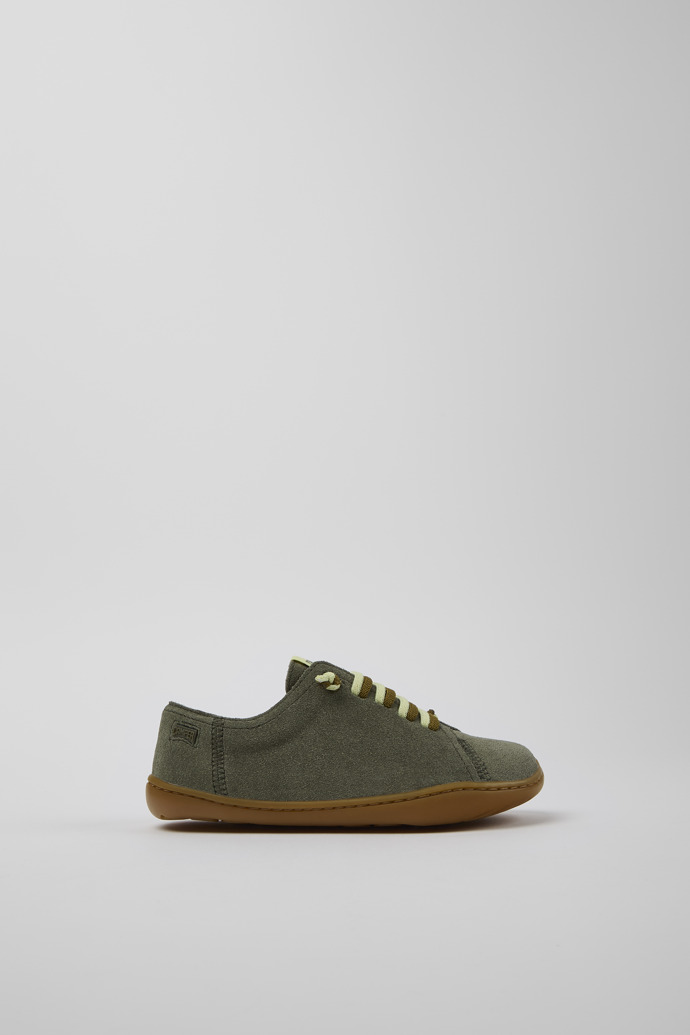 Peu Chaussures pour enfant en nubuck vert.