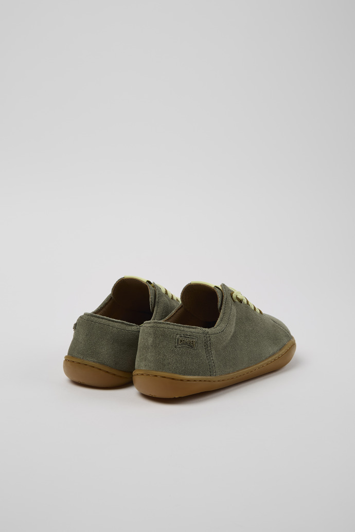 Back view of Peu Green Nubuck Kids' Shoe.