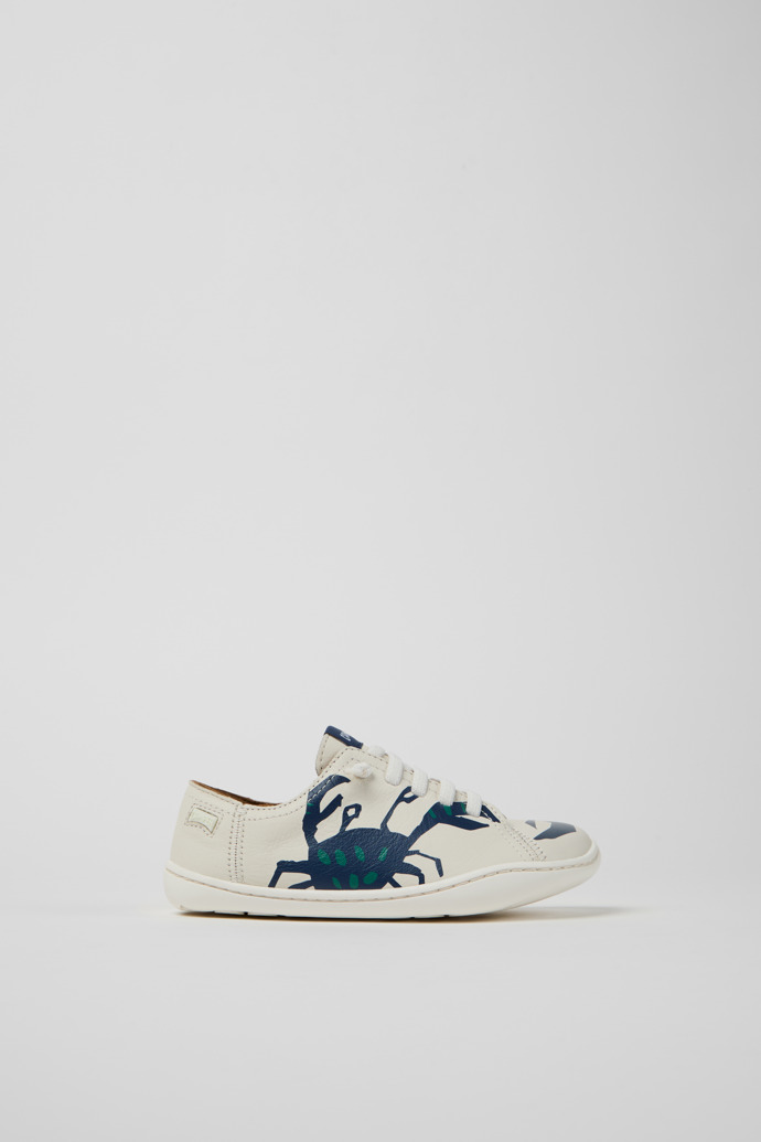 Side view of Twins Multicolor Leather Shoes for kids.