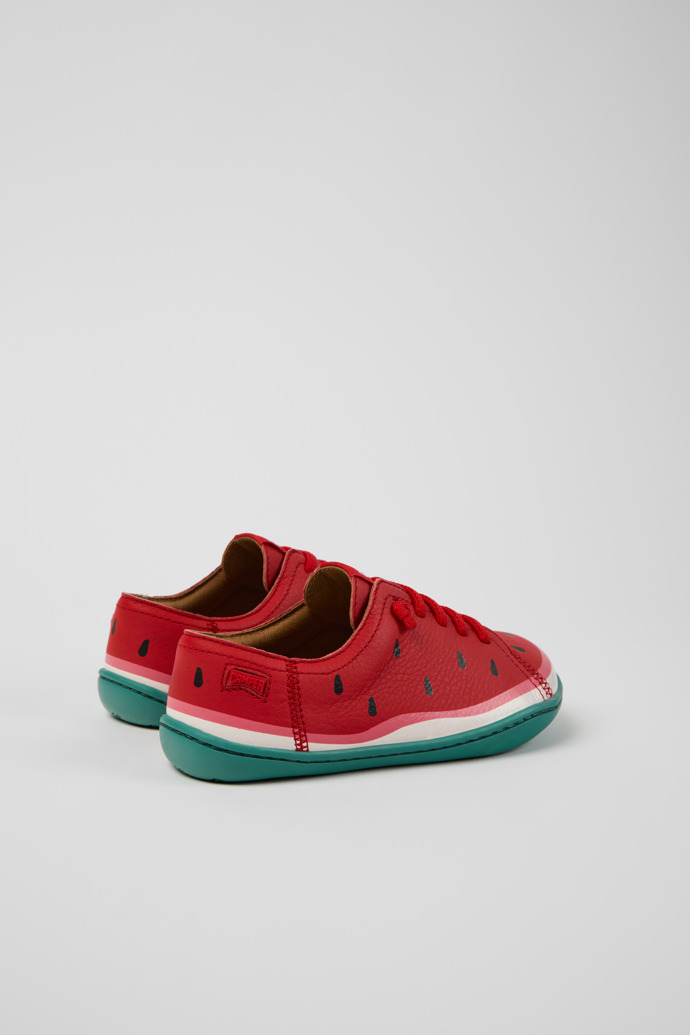 Back view of Twins Multicolor Leather Shoes for kids.