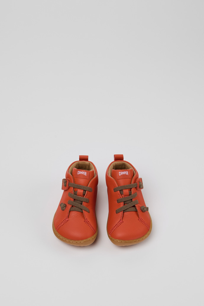 Peu Orange Lederstiefeletten für Kinder.