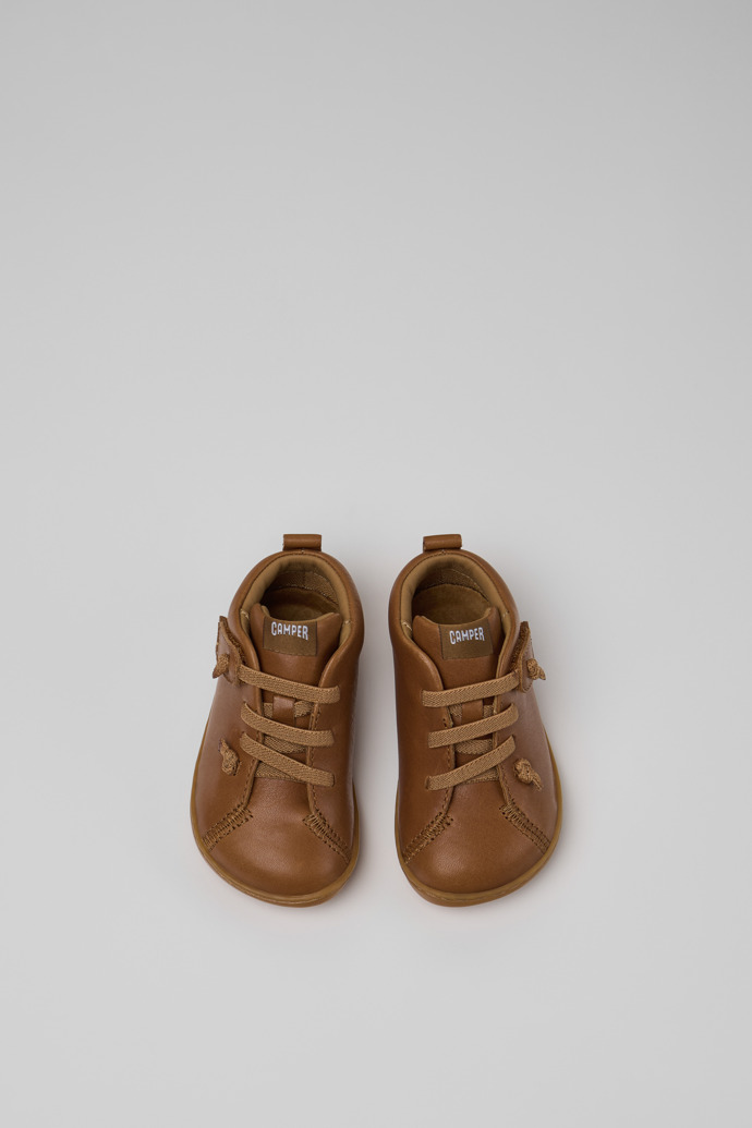 Peu Braune Lederstiefeletten für Kinder.
