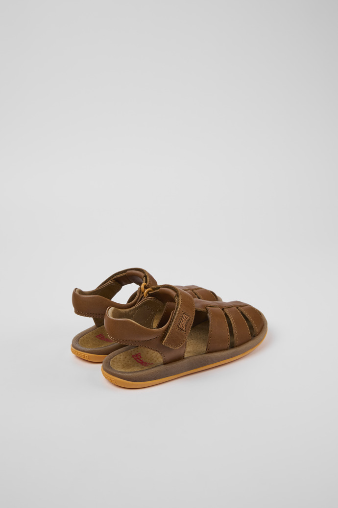 Back view of Bicho Brown Leather Sandal