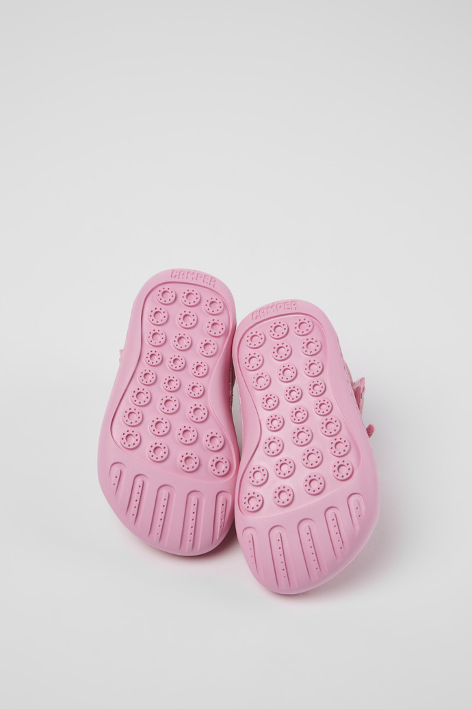 Peu Różowe buty typu basket z nubuku