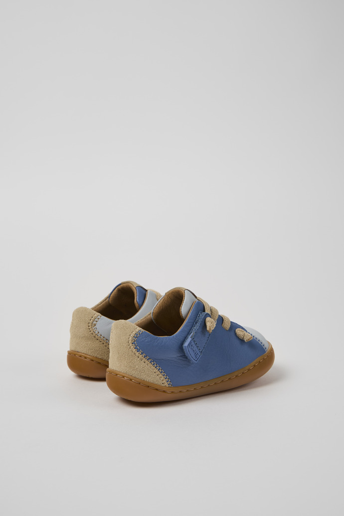 Back view of Twins Multicolor Nubuck and Leather Shoes for Kids.