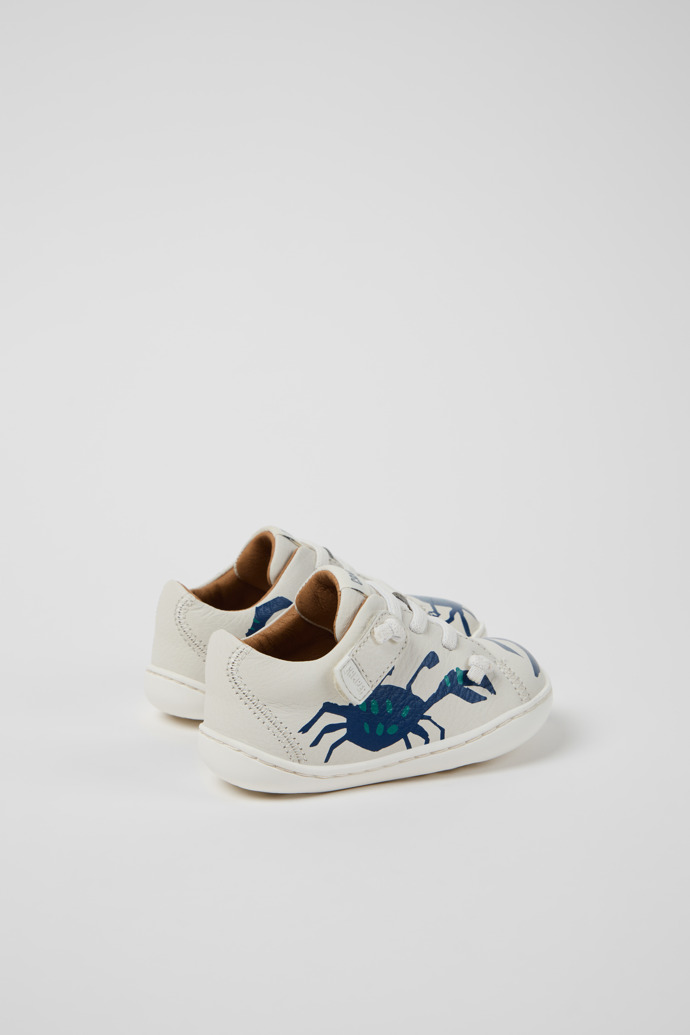 Back view of Twins Multicolor Leather Shoes for kids.