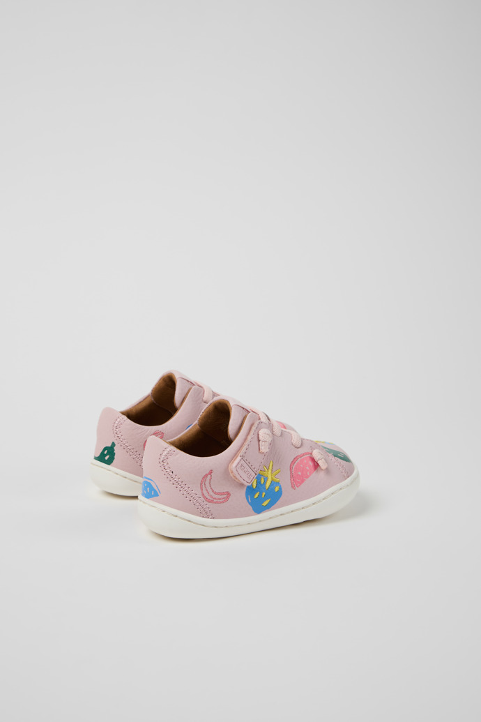 Back view of Twins Multicolor Leather Shoes for kids.