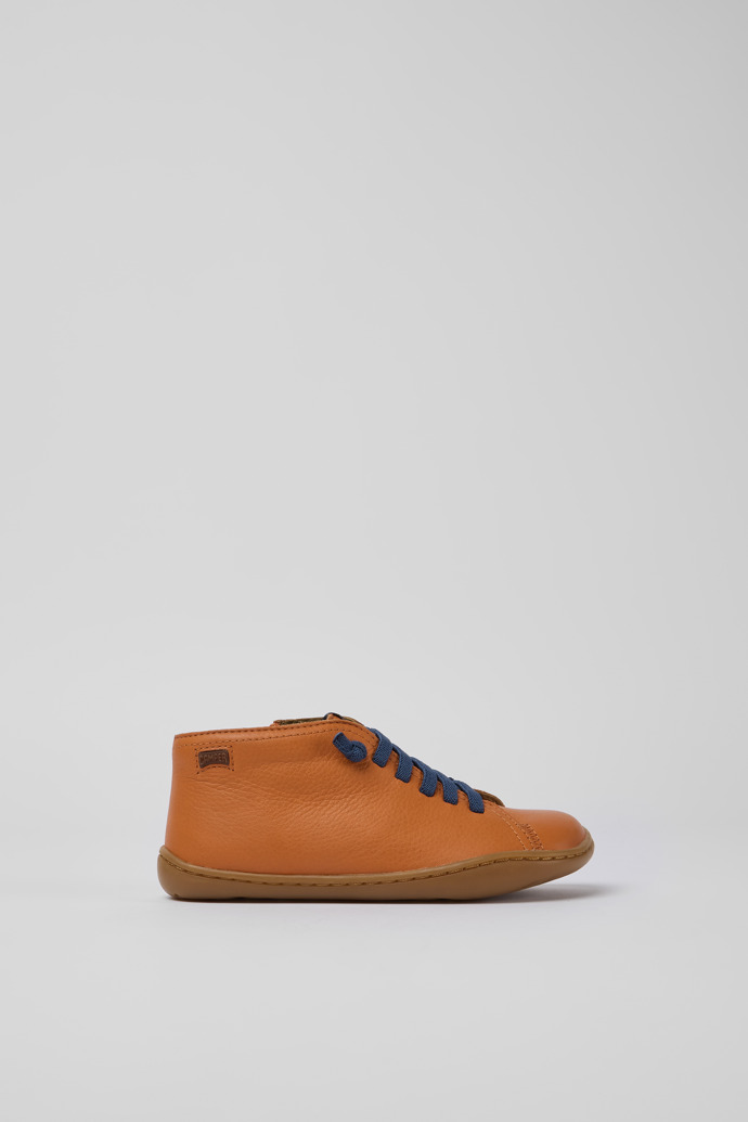 Side view of Peu Orange leather ankle boots