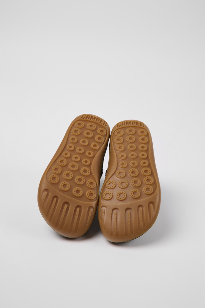 Peu Bottines en cuir vert pour enfant