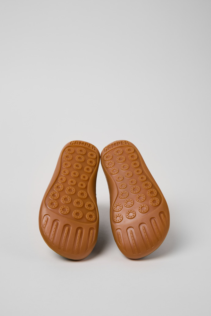 The soles of Peu Green Leather and Textile Ankle Boots for Kids.