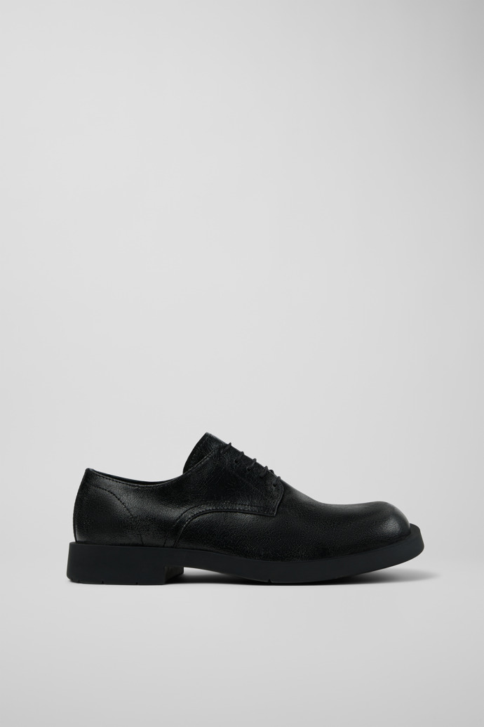 Side view of Mil 1978 Black leather shoes