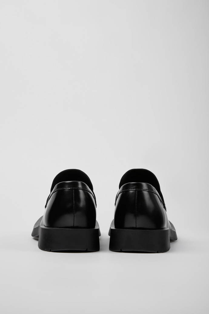 Back view of MIL 1978 Black leather loafers