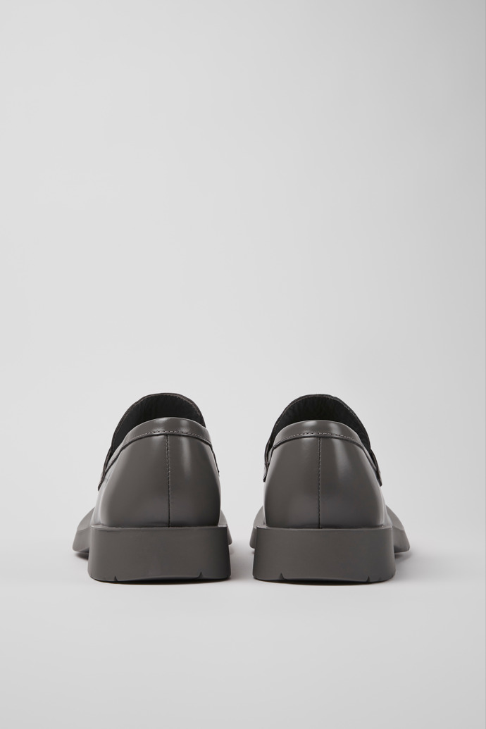 Back view of MIL 1978 Gray leather loafers