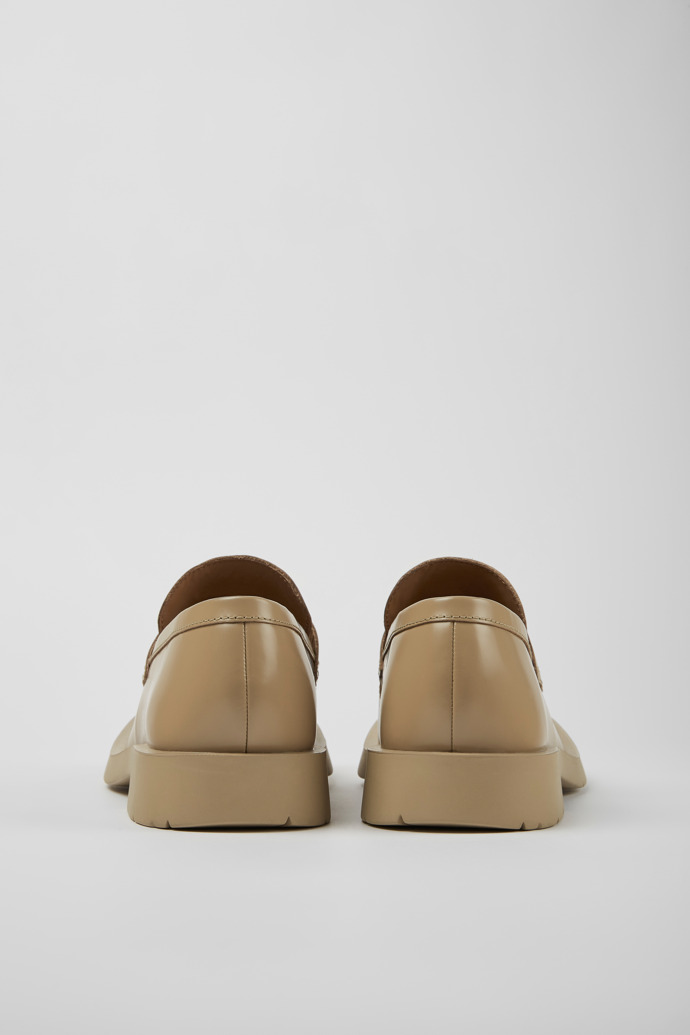 Back view of MIL 1978 Beige leather loafers