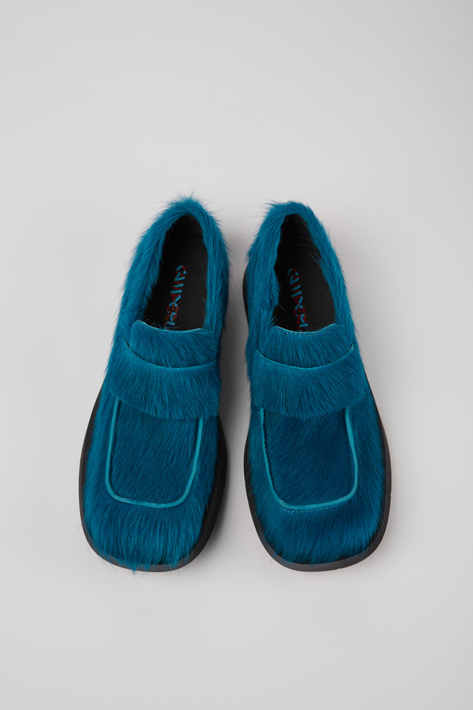 MIL 1978 Loafers em couro e pelo de bezerro comprido azuis
