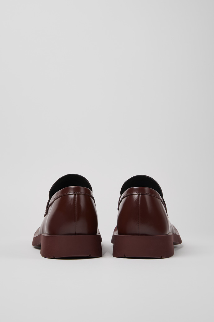 Back view of MIL 1978 Burgundy Leather Loafers