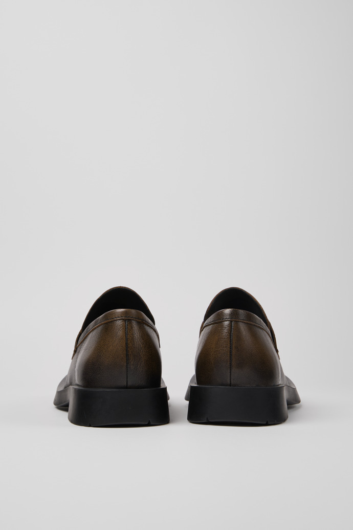 Back view of MIL 1978 Three-Toned Brushed Leather Loafers