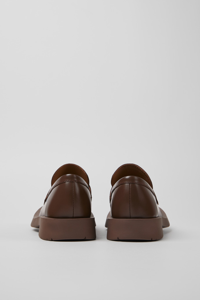 Back view of MIL 1978 Brown Leather Loafers