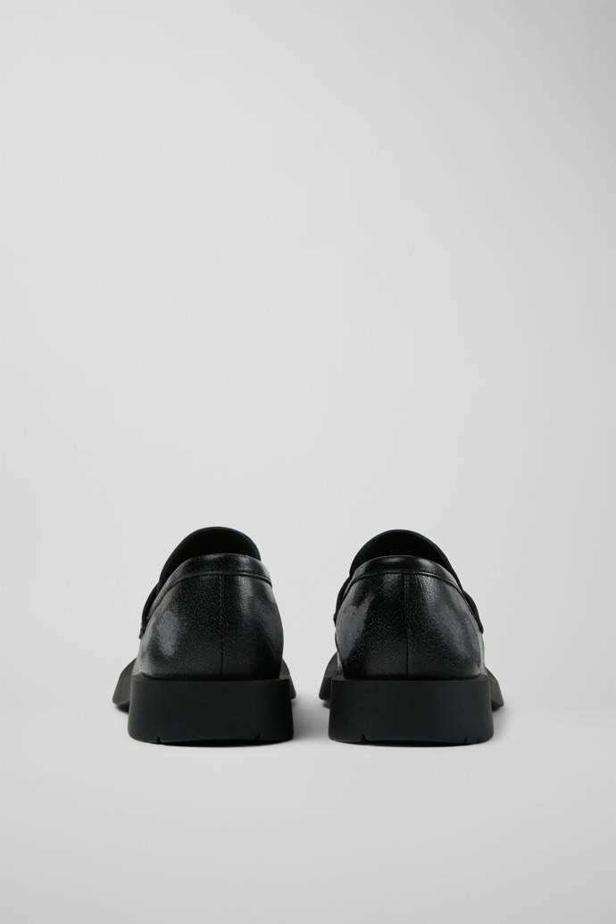 Back view of Mil 1978 Black Leather Loafers
